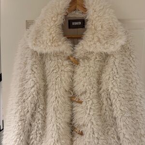 Reformation Off-White Teddy Jacket